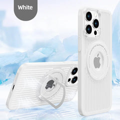 Heat-Dissipating Magnetic Protective Phone Case with Pull-out Bracket for iPhone