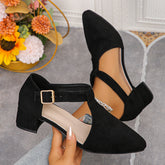 Women’s Comfortable Low Heel Shoes – Elegant Closed Toe Pumps