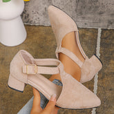 Women’s Comfortable Low Heel Shoes – Elegant Closed Toe Pumps