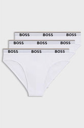THREE-PACK OF STRETCH-COTTON BRIEFS WITH LOGO WAISTBANDS