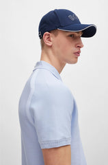 LOGO-EMBROIDERED CAP IN WOVEN PIQUE