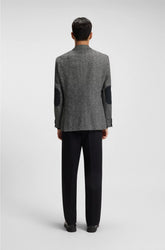 REGULAR-FIT JACKET IN A HERRINGBONE WOOL BLEND