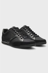 MIXED-MATERIAL TRAINERS WITH SUEDE AND FAUX LEATHER