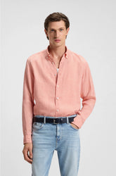 REGULAR-FIT BUTTON-DOWN SHIRT IN LINEN