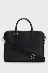 ITALIAN-LEATHER DOCUMENT CASE WITH EMBOSSED LOGO