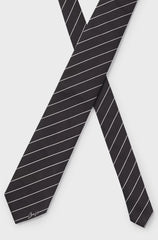 SILK-JACQUARD TIE WITH DIAGONAL STRIPES