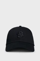 COTTON-TWILL CAP WITH EMBROIDERED DOUBLE B MONOGRAM
