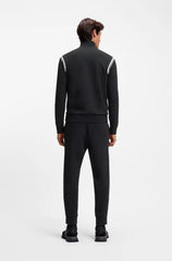 STRETCH-COTTON REGULAR-FIT TRACKSUIT SET WITH STRIPE INSERTS