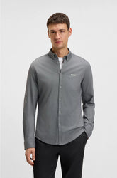 REGULAR-FIT SHIRT IN CREASE-RESISTANT COTTON JERSEY
