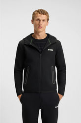 ACTIVE STRETCH-GABARDINE ZIP-UP HOODIE WITH THERMOREGULATING TECHNOLOGY