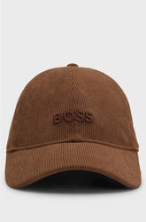 CORDUROY CAP WITH EMBROIDERED LOGO