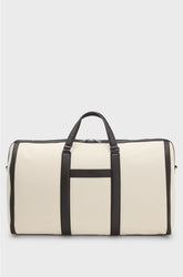 CANVAS HOLDALL WITH LEATHER TRIMS