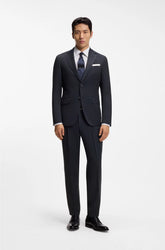 SLIM-FIT SUIT IN VIRGIN WOOL AND SILK