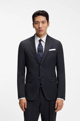 SLIM-FIT SUIT IN VIRGIN WOOL AND SILK