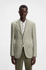 REGULAR-FIT BLAZER WITH MICRO PATTERN