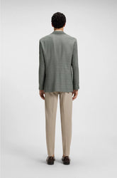 REGULAR-FIT BLAZER IN A CHECKED WOOL BLEND