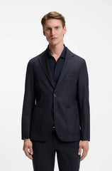 SLIM-FIT JACKET IN MACHINE-WASHABLE STRETCH FABRIC