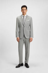 REGULAR-FIT SUIT IN PINSTRIPED VIRGIN WOOL