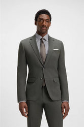 SLIM-FIT SUIT INMICRO-PATTERNED STRETCH FABRIC