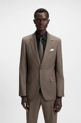 SLIM-FIT SUIT INMICRO-PATTERNED VIRGIN WOOL