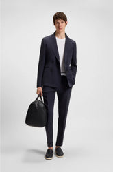 SLIM-FIT SUIT WITH VERTICAL STRIPE