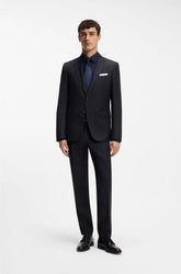 SLIM-FIT SUIT IN STRIPED VIRGIN WOOL
