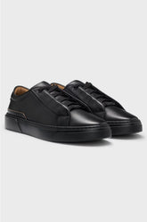 GARY LEATHER TRAINERS WITH HIDDEN LACES
