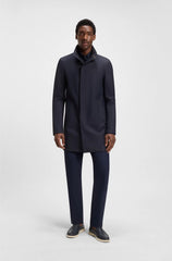 COAT WITH CONCEALED CLOSURE