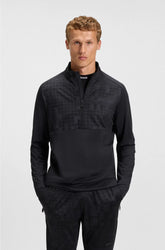 ACTIVE HALF-ZIP SWEATSHIRT IN PRINTED QUICK-DRY FABRIC