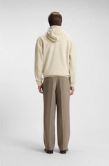 PEACHED-COTTON HOODIE WITH DOUBLE B MONOGRAM