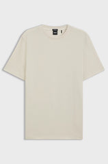 COTTON T-SHIRT WITH HERRINGBONE STRUCTURE