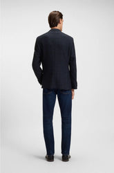 REGULAR-FIT BLAZER IN CHECKED WOOL AND CASHMERE