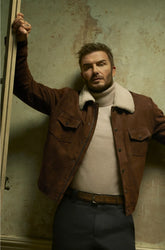 LEATHER JACKET WITH FUR COLLAR