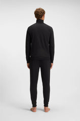 COTTON-TERRY JACKET WITH STRIPE AND LOGO