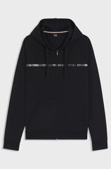 COTTON-TERRY JACKET WITH LOGO AND STRIPE