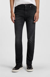 DELAWARE SLIM-FIT JEANS IN BLACK ITALIAN-MADE DENIM