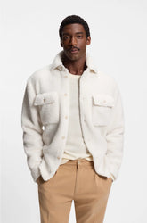 RELAXED-FIT OVERSHIRT IN TEDDY FABRIC