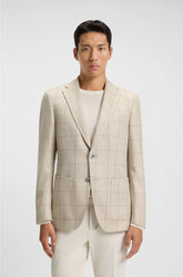 REGULAR-FIT JACKET IN A CHECKED WOOL BLEND