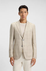 REGULAR-FIT JACKET IN A CHECKED WOOL BLEND