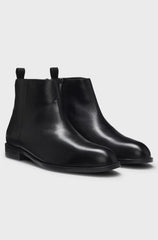 LEATHER ANKLE BOOTS WITH SIDE ZIP