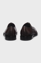LEATHER DERBY SHOES WITH EMBOSSED LOGO