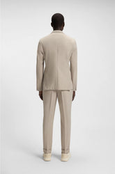 DOUBLE-BREASTED BLAZER INMICRO-PATTERNED VIRGIN WOOL