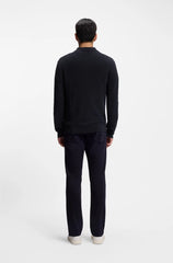 VIRGIN-WOOL SWEATER WITH ZIP COLLAR