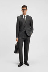 TWO-PIECE REGULAR-FIT SUIT IN WOOL AND LINEN