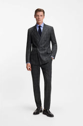 SLIM-FIT SUIT JACKET IN CHECKED WOOL