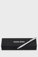 CHROME BALLPOINT PEN WITH ENGRAVED PATTERN