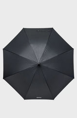 GRID-PATTERN UMBRELLA WITH LOGO-EMBOSSED HANDLE