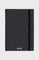 GREY A5 NOTEBOOK WITH MONOGRAM PATTERN