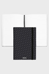 GREY A5 NOTEBOOK WITH MONOGRAM PATTERN