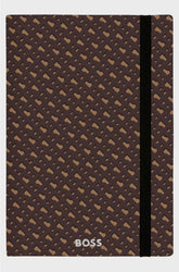 A5 MONOGRAM-PATTERN NOTEBOOK AND BALLPOINT PEN SET